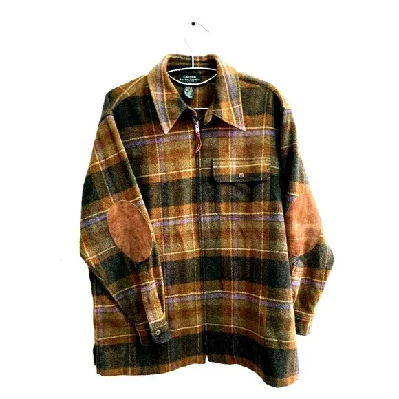 Lauren Ralph Lauren 100% Lambswool Plaid Zip Up Jacket Women’s Petite Me… - Picture 1 of 14